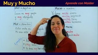 Free Spanish Lessons 11  Muy vs Mucho [upl. by Nyladnek]