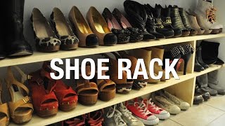 DIY Wooden Shoe Rack  Superholly [upl. by Eiltan]