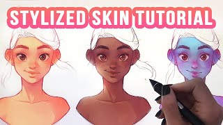 How to paint STYLIZED SKIN EASY [upl. by Nnylhsa225]