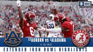 22 Auburn Tigers vs 1 Alabama Crimson Tide Extended Highlights  CBS Sports HQ [upl. by Suirauqram]