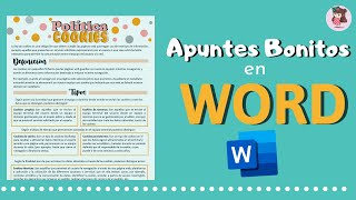 COMO HACER APUNTES BONITOS DIGITALES  apuntes en word [upl. by Averyl]