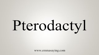 How To Say Pterodactyl [upl. by Mercorr653]