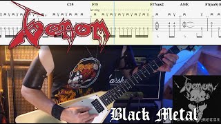 Black Metal  Venom  TAB  Cover  Tutorial [upl. by Nywra]