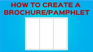 How to Create a BrochurePamphlet on Google Docs [upl. by Haroppizt821]