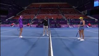 Petra Kvitova vs Jessica Pegula  2021 Doha Semifinals  WTA Match Highlights [upl. by Roderich]