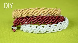 DIY Wavy Macrame Bracelets [upl. by Acirem206]