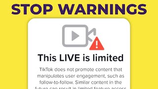 How To Stop TikTok LIVE Warnings And Bans [upl. by Koenig]