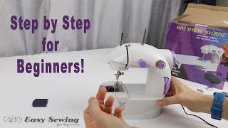 How to Operate a Mini Sewing Machine  Tutorial [upl. by Enirhtac]