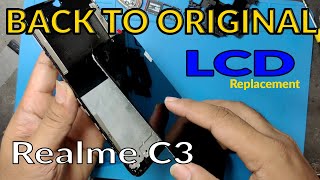 Realme C3 LCD replacement and Disassembly the best way and back to original [upl. by Tenney]