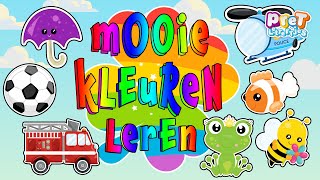 Kleuren Leren Nederlands met mijn eerste woordjes  10 kleuren leren [upl. by Filippa35]