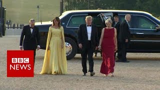 Trump arrives at Blenheim Palace  BBC News [upl. by Nivlek796]