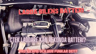 Underhållsladdning Bilbatteri BMS Testa BatterietCTEK MXS 50Volvo V60S80XC90XC70V70 [upl. by Mell]