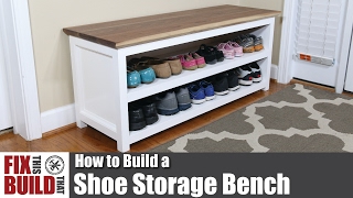 DIY Shoe Storage Bench  How to Build [upl. by Ernie]