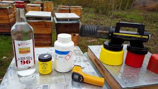 Treatment against varroa mite using oxalic acid and thymol dissolved in ethyl spirit [upl. by Syla]