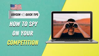 How to find previous Government Contract Awards  Spy on your Competition GovCon QuickTips [upl. by Bridgid153]