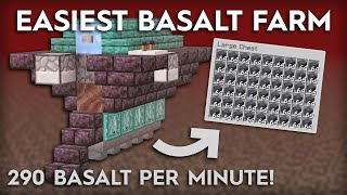 Minecraft Easiest Basalt FarmGenerator  290 Basalt Per Minute [upl. by Lirbij744]