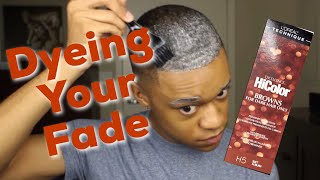 How To Dye Your Bald Fade  Loreal HiColor Soft Auburn H5 [upl. by Nirrol171]