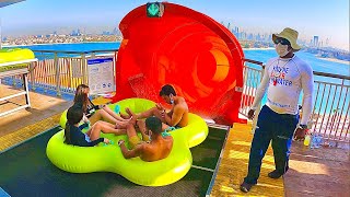 Aquaventure Waterpark  New Water Slides Atlantis The Palm Dubai [upl. by Cirded]