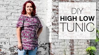 DIY High Low Tunic Tutorial  Free Pattern [upl. by Latrice188]