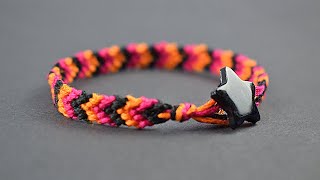 DIY  How to make Chevron Friendship Bracelet  Easy Tutorial [upl. by Allimak623]