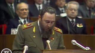 Fidel Castro speech at the 26th Congress of the CPSU English subtitles [upl. by Ellene]