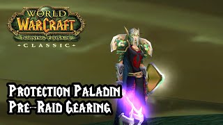 World of Warcraft Burning Crusade Classic  Protection Paladin Tank preRaid BiS Gearing Guide [upl. by Conyers]