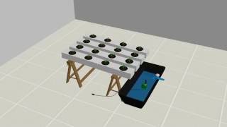 Hydroponic system  Aeroponics  Animation with 3d program [upl. by Airamat]