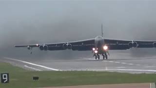 B52s take off in a crosswind [upl. by Rumney139]