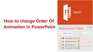 Changing Order of Animations in PowerPoint [upl. by Severn193]