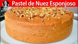 Pastel de Nuez Esponjoso  VickyRecetaFacil [upl. by Revell]