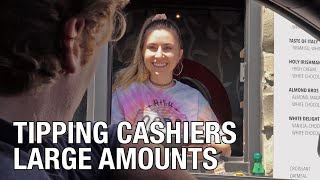 Tipping Cashiers Large Amounts [upl. by Llain]