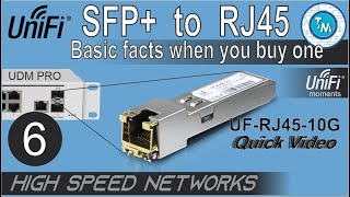 SFP RJ45 Unifi Modules – What do we get  Quick Video [upl. by Euqinwahs]