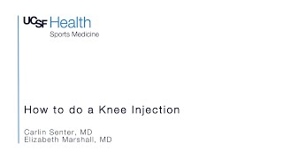 How to do a Knee Injection [upl. by Marrilee]