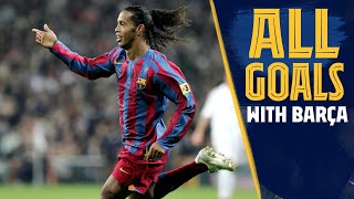 ALL THE GOALS Every Ronaldinho strike for Barça [upl. by Aseeral]