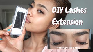 DIY lashes extension at home  Permanent individual extension [upl. by Miche]