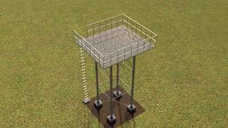 ElevatedOverhead Steel Water TankAnimation [upl. by Tudor]