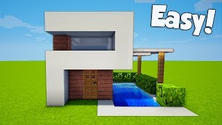 Minecraft How To Build A Small amp Easy Modern House Tutorial 24 [upl. by Cinom879]