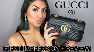 GUCCI MARMONT MINI BAG FIRST IMPRESSION amp REVIEW [upl. by Dove954]