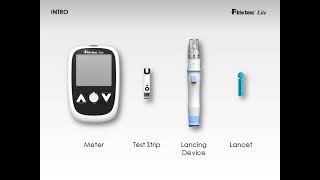 Finetest Lite Blood Glucose Meter How to use Video [upl. by Ozmo541]