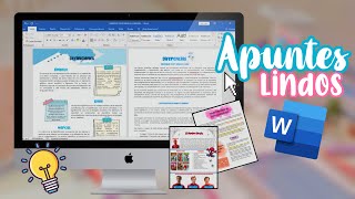 CÓMO HACER APUNTES BONITOS EN WORD [upl. by Lucius]