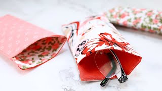 How to Sew a Sunglass or Eyeglass Case Pattern  DIY Glasses Case [upl. by Drabeck]