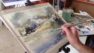 como pintar acuarela paso a paso Watercolor demo Watercolor tutorial [upl. by Nnylrahc122]