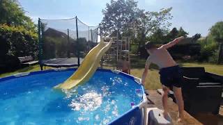 Toboggan Aquatique Maison  Home made Water Slide [upl. by Spear]