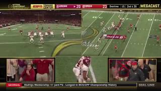 4 Alabama vs 3 Georgia  Game Winning Touchdown Command Center View [upl. by Boorman]