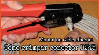 CÓMO CRIMPAR UN CONECTOR RJ45  CONSTRUCCIÓN CABLE ETHERNET [upl. by Nappie479]