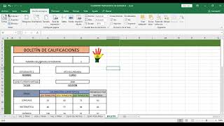 EXCEL PARA MAESTROS 4 quotBOLETÍN DE CALIFICACIONESquot [upl. by Solohcin203]