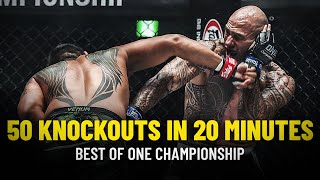 ONE Championship 50 Knockouts In 20 Minutes [upl. by Leribag]