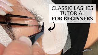 Classic Lashes Tutorial For Beginners [upl. by Halsy]