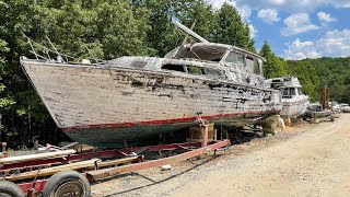 Exploring a Boat amp Marine Salvage Yard  Abandoned Boat Graveyard [upl. by Sephira]