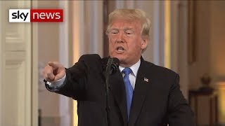 Angry Donald Trump clashes with CNN reporters at news conference [upl. by Hagile]